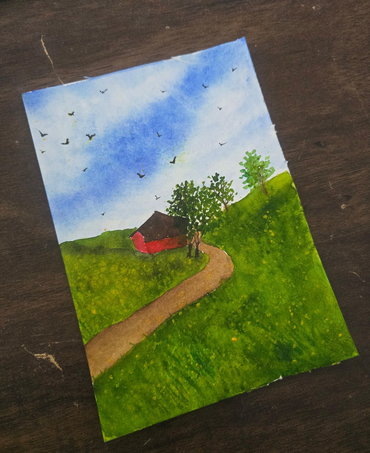 Spring watercolor Landscapes - image 10 - student project