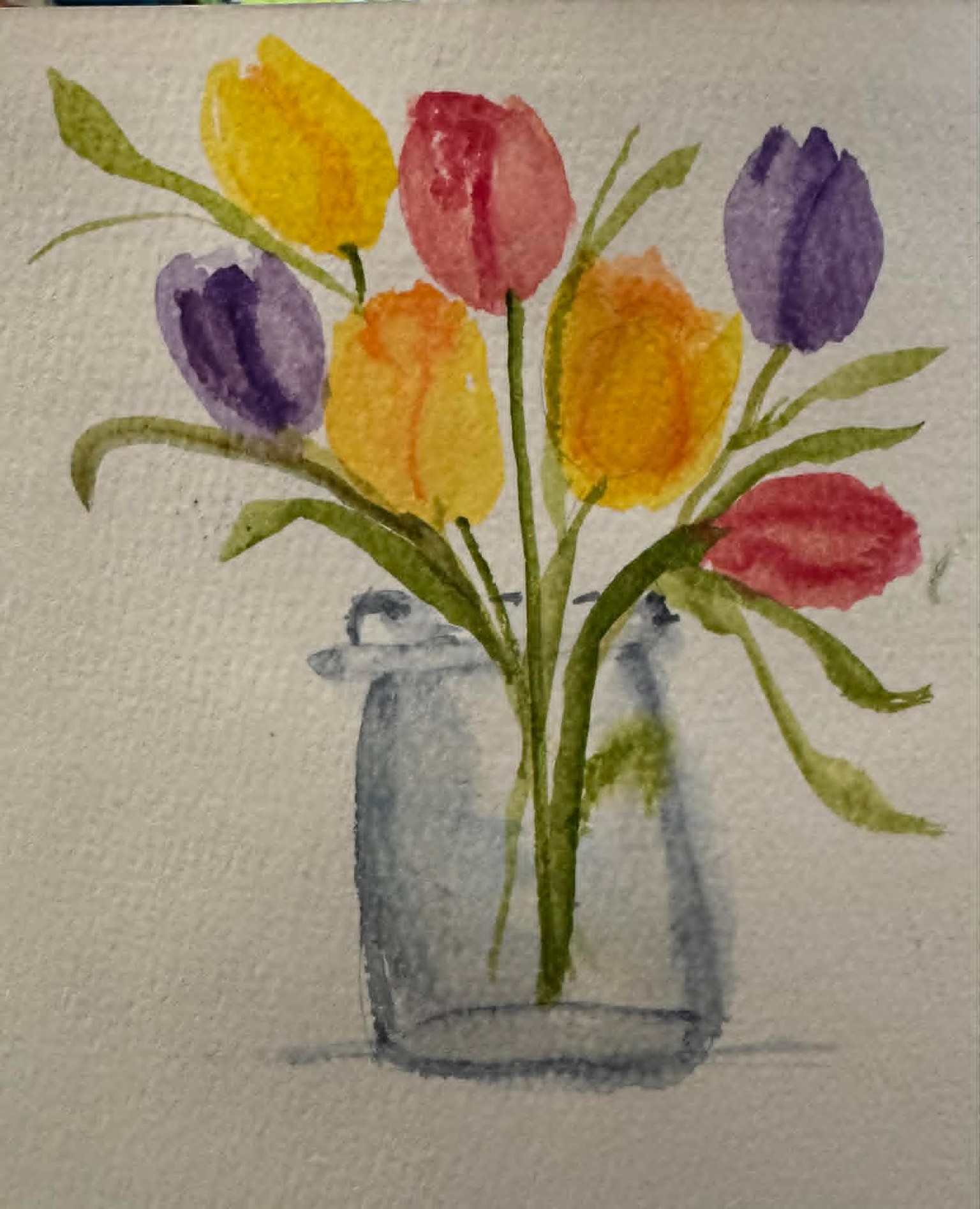 Watercolour Mini Florals in Jars - image 2 - student project