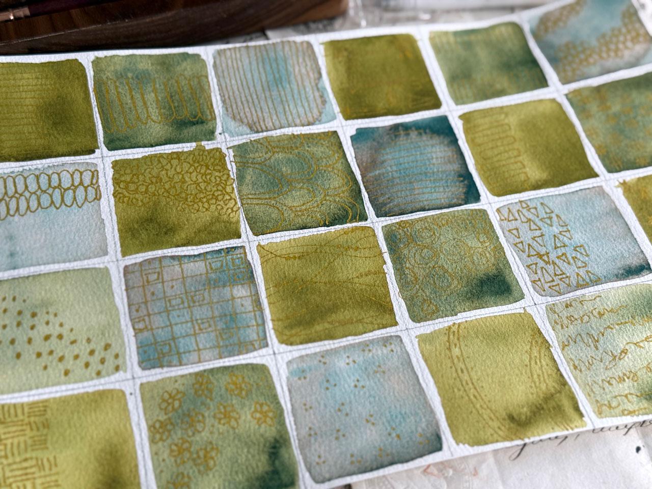 Watercolor Mark-Making: Create a Beautiful Patterned Reference Library - image 2 - student project