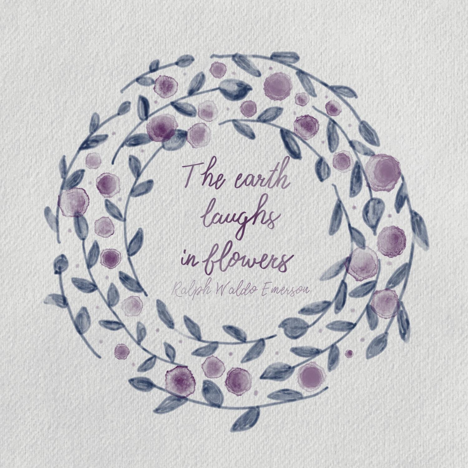 Watercolor wreath - image 1 - student project