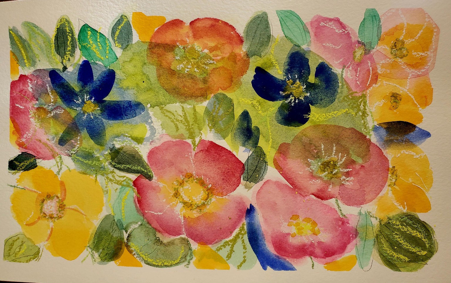 Mixed media floral - image 1 - student project