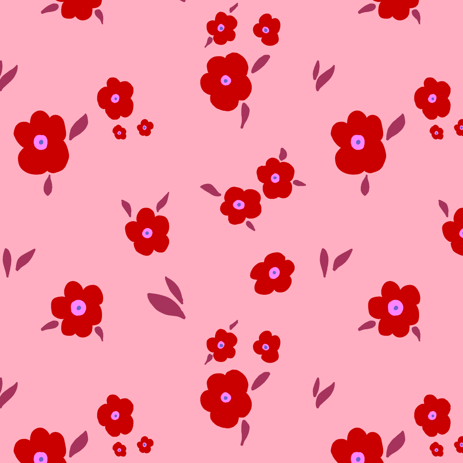 Flower Pattern & Colourways - image 2 - student project