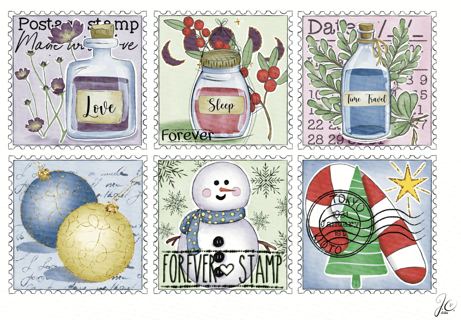 Watercolor Stamps - image 1 - student project