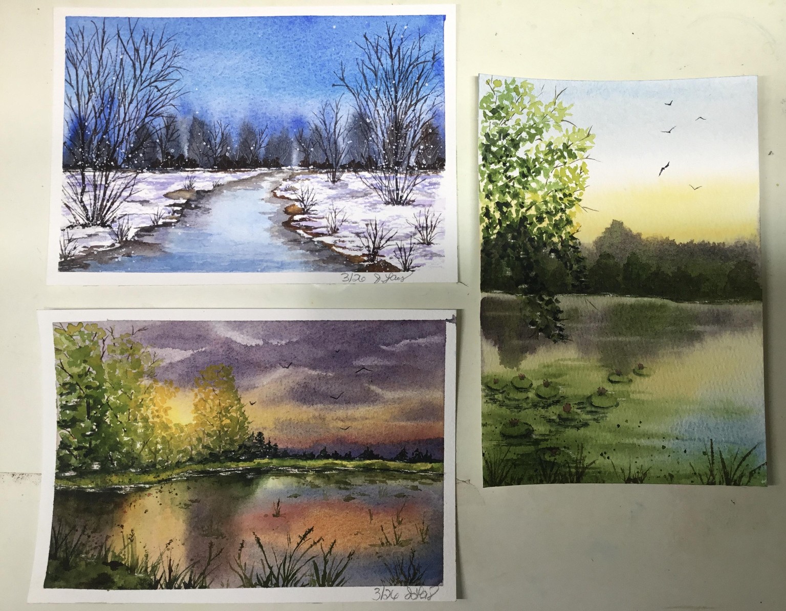 Watercolor Landscapes For All Seasons - image 1 - student project