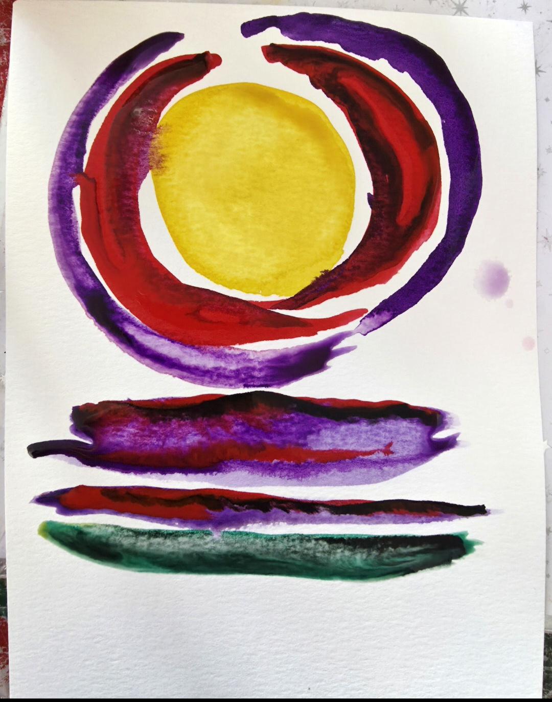 Watercolours inspired by Georgia O Keefe - image 4 - student project