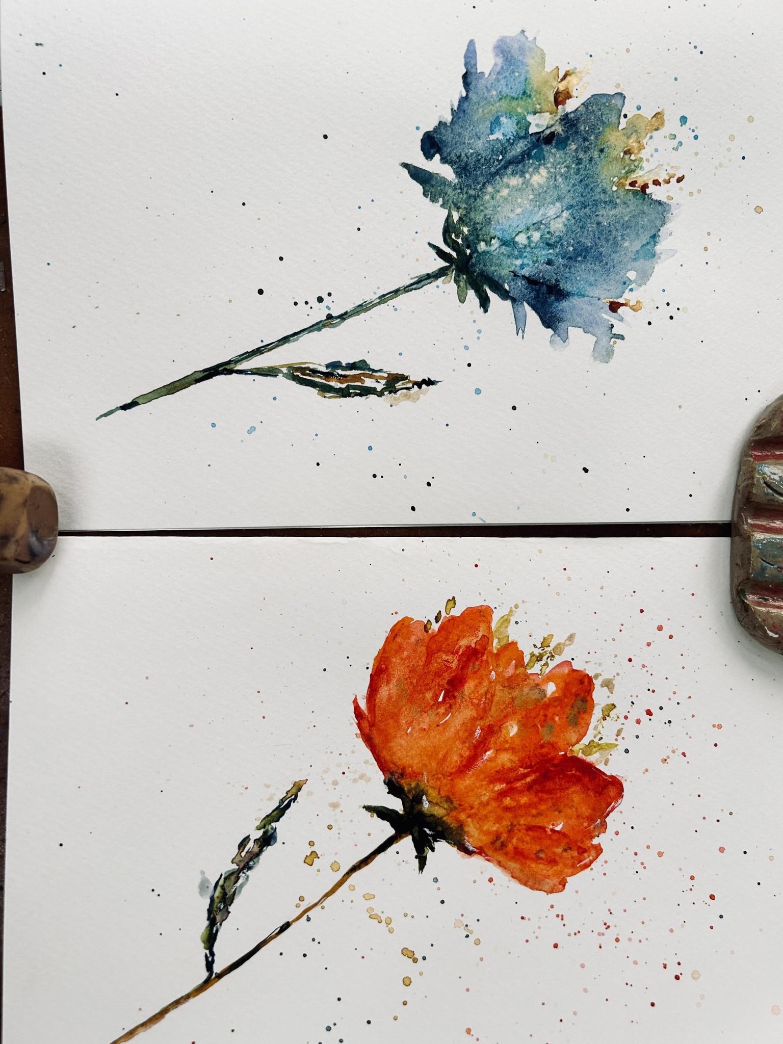 Loose abstract flowers - image 1 - student project