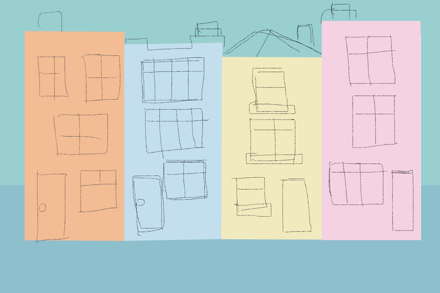 Colourful houses Bristol - image 3 - student project
