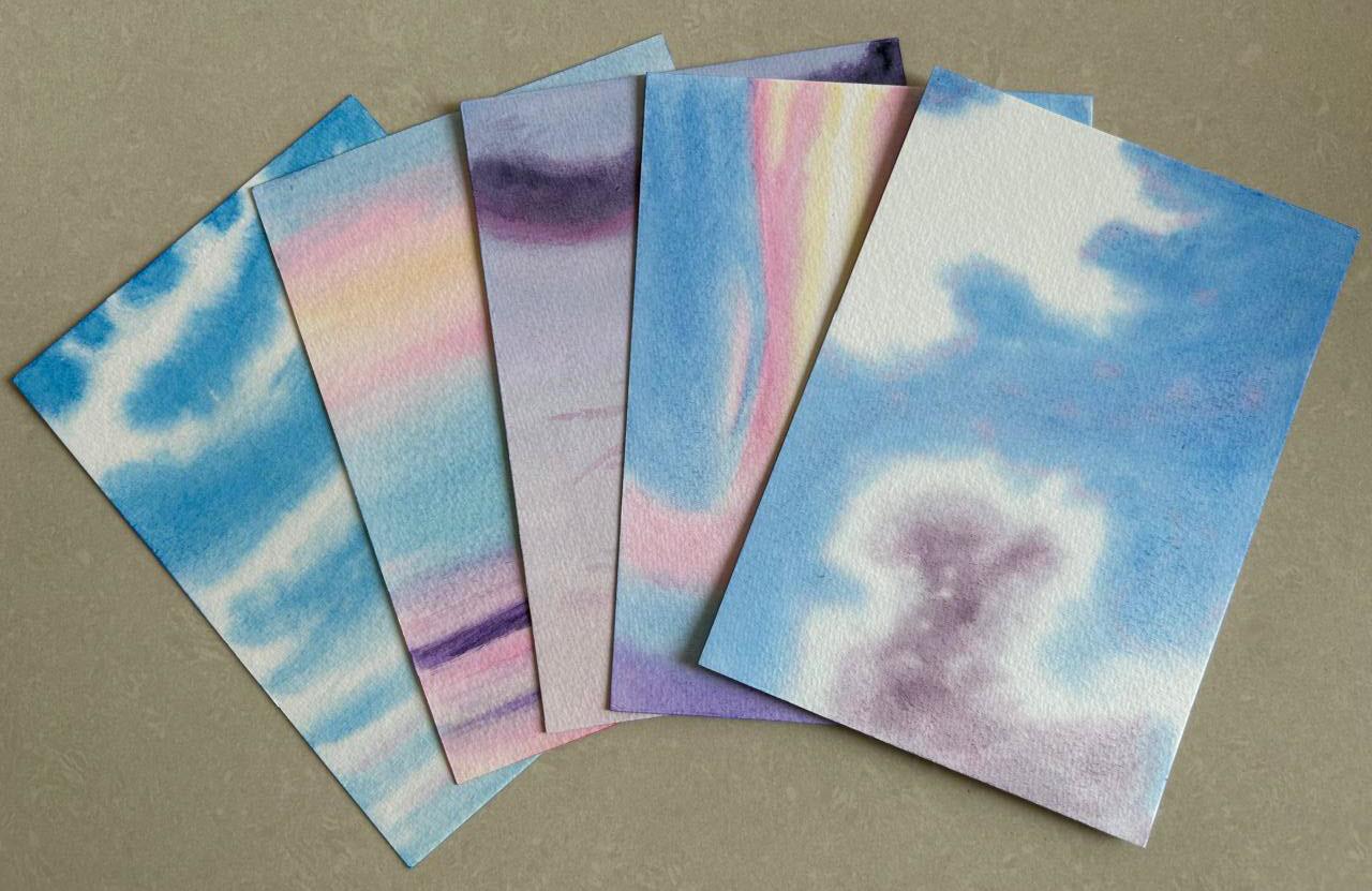 5-day watercolor sky challenge - image 1 - student project