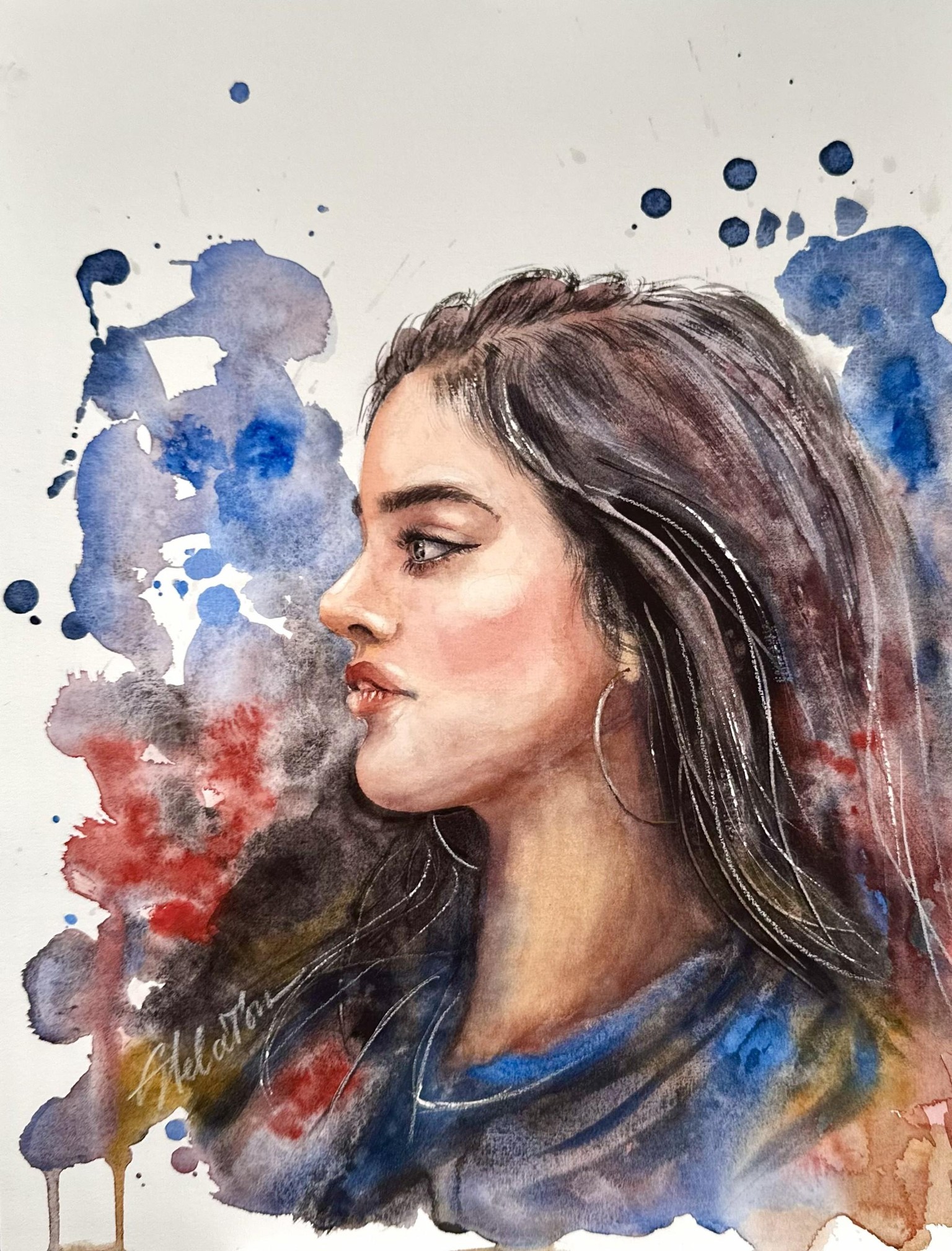 Watercolor Portrait Challenge - image 1 - student project