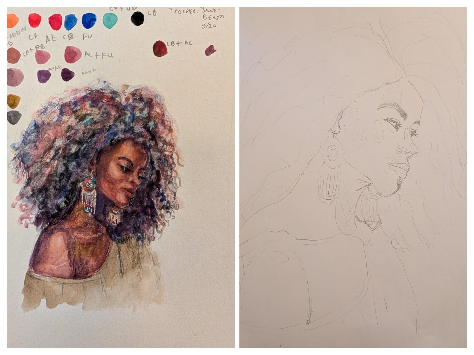 Watercolor Portrait Challenge: 4 of 5 Faces - image 8 - student project