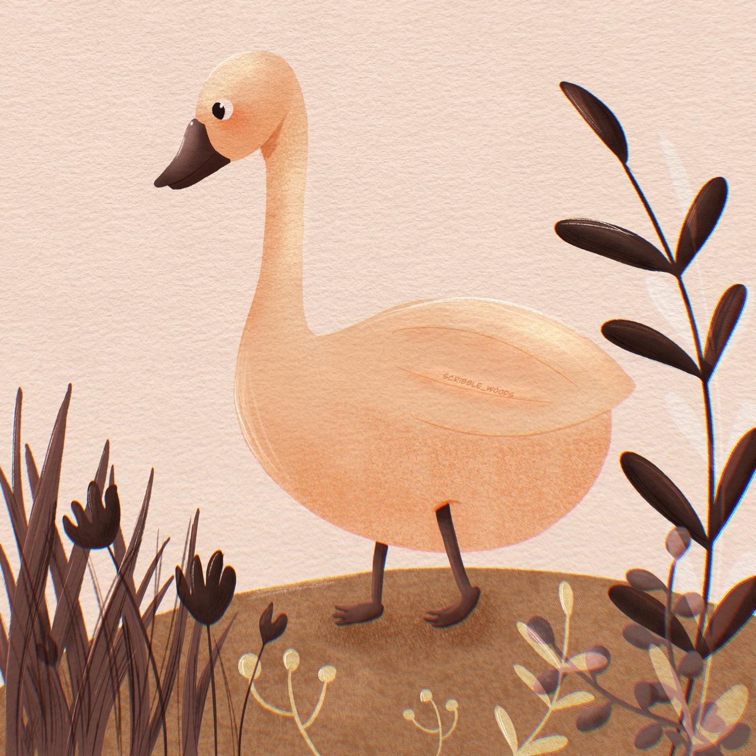 Duck with textures in Procreate - image 1 - student project