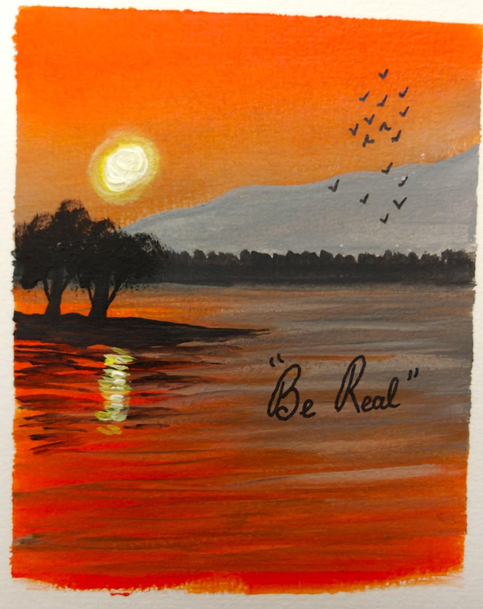 30 Days Acrylic Landscape Challenge :  Day 1 - image 30 - student project
