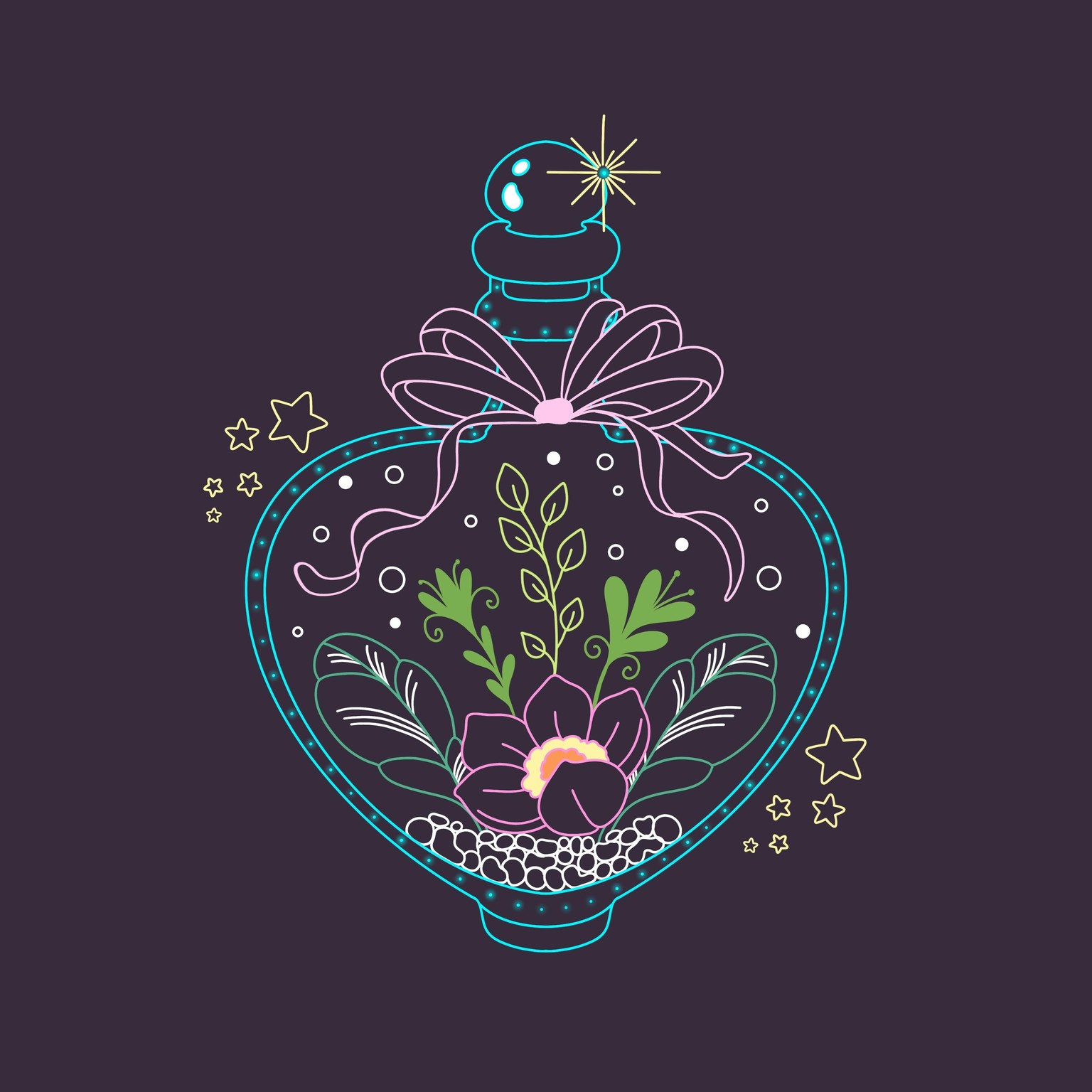 Floral potion bottle - image 1 - student project
