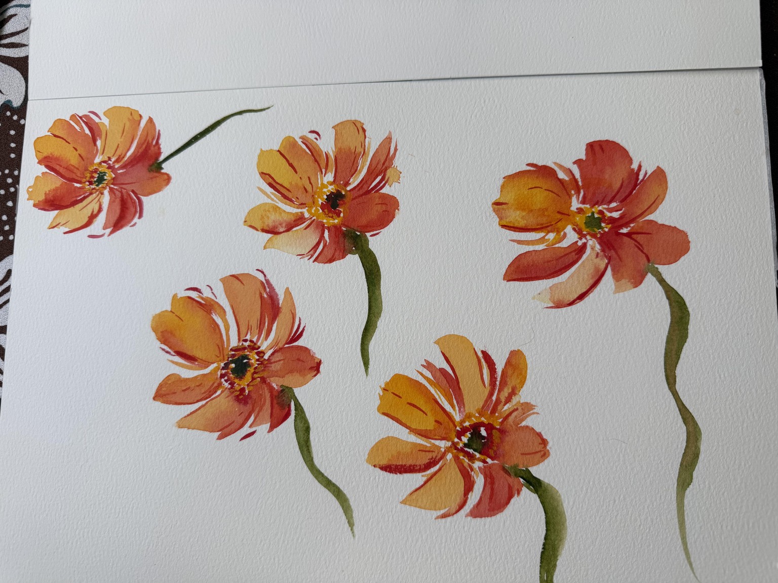 Watercolor Floral Strokes Practice - image 1 - student project