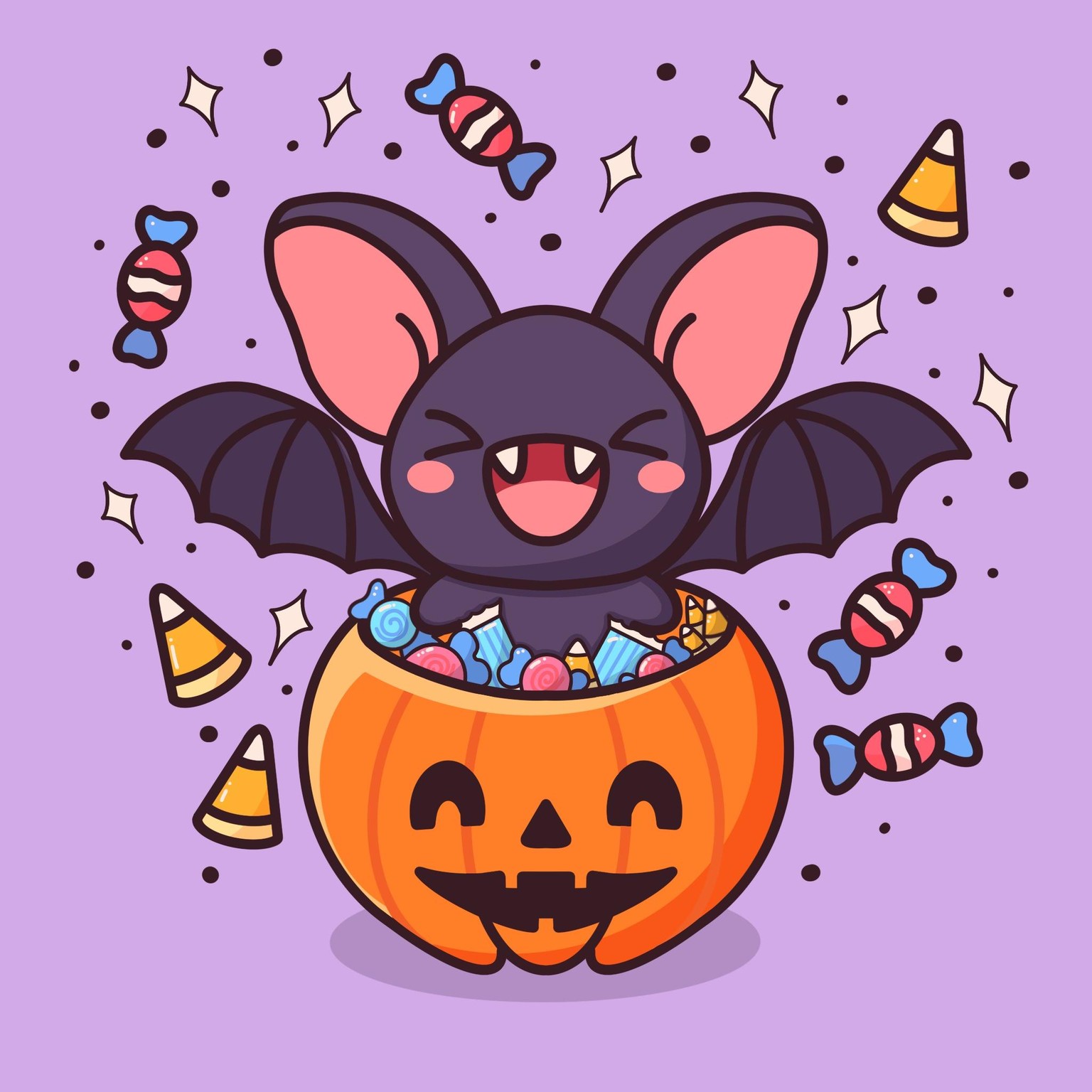 Kawaii Halloween Pumpkin Illustrations - image 1 - student project