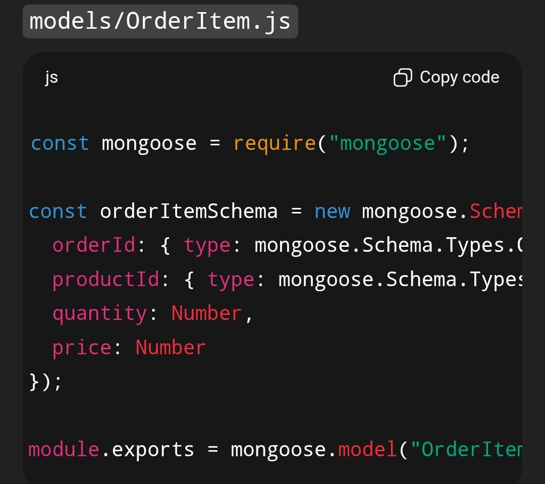Node. js Code with Mongoose, - image 1 - student project