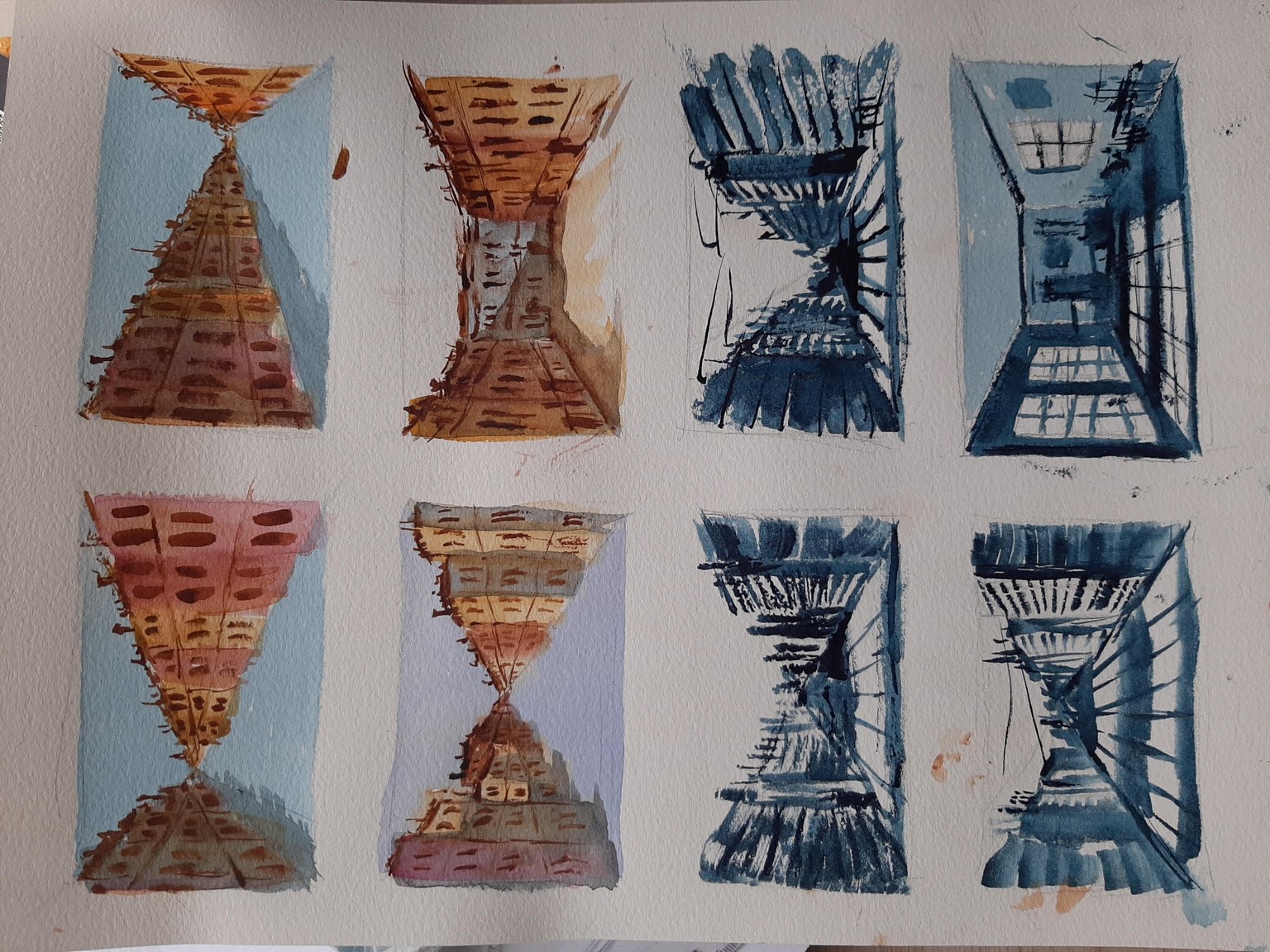 Simple One Point Perspective in Loose Watercolour - image 1 - student project