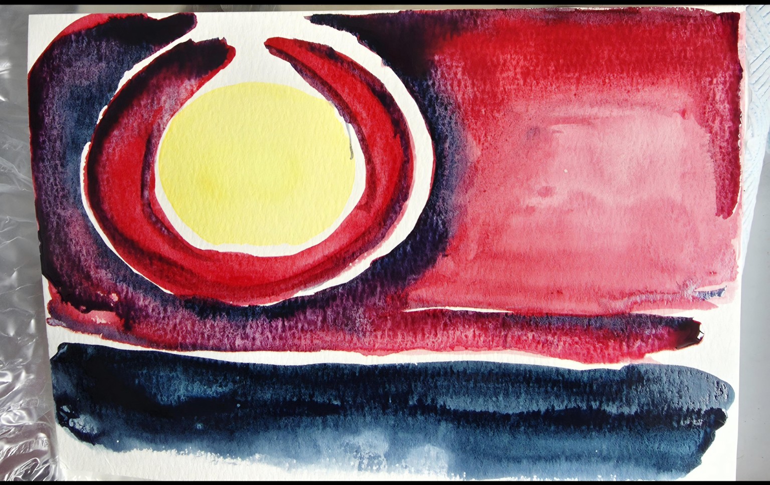 Watercolours inspired by Georgia O Keefe - image 1 - student project