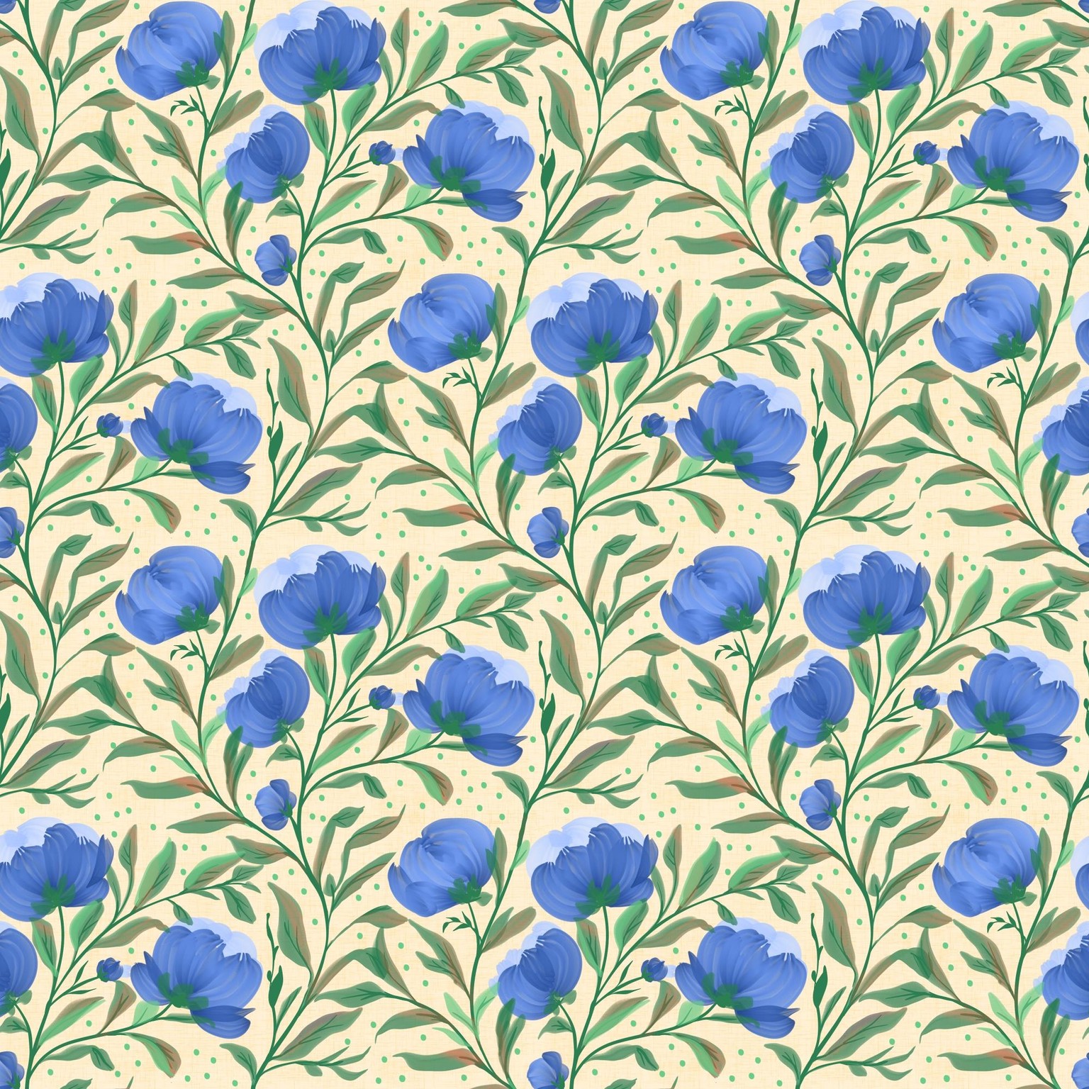 Blue Trailing Flowers - image 1 - student project