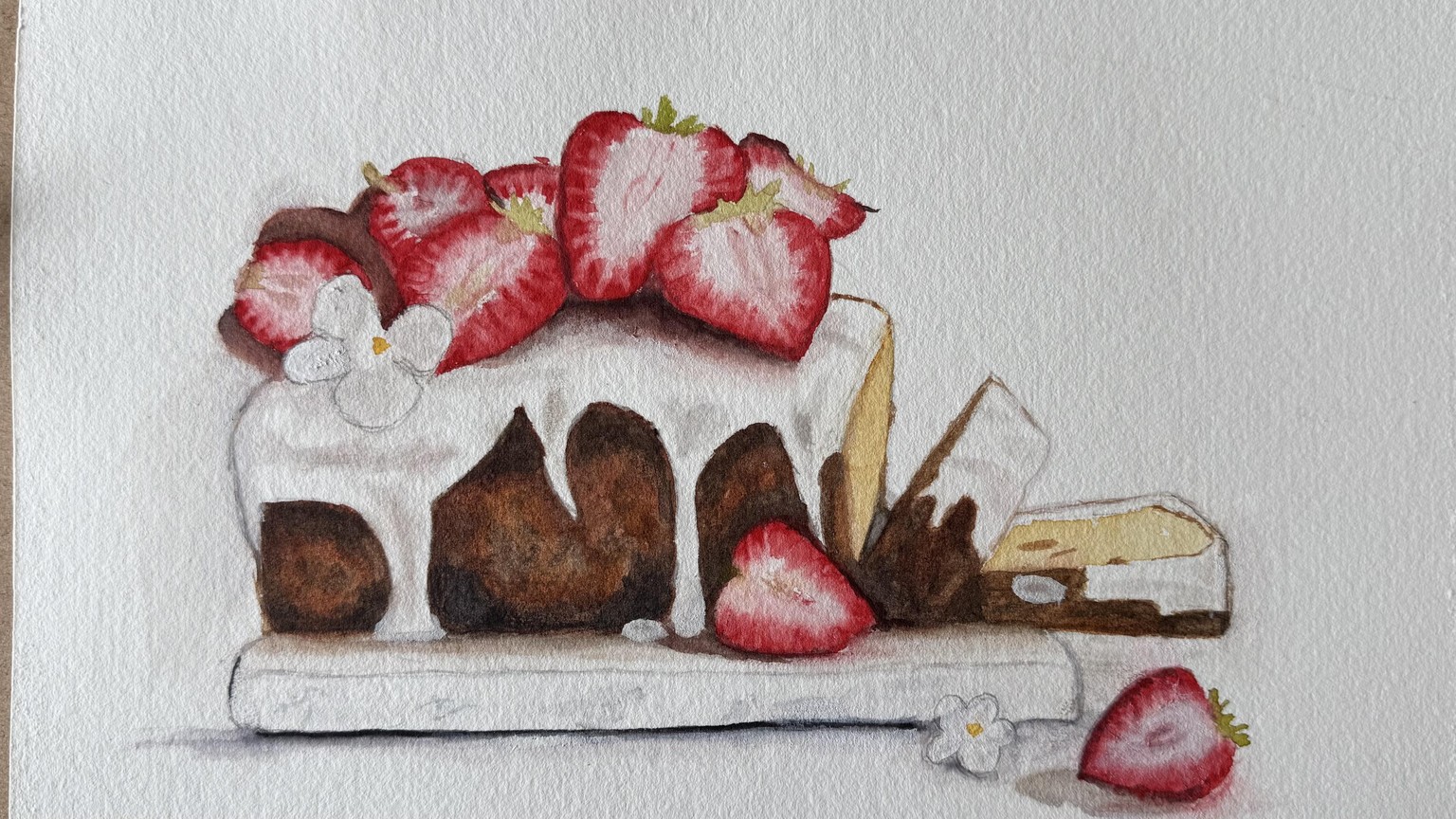 Trish strawberry cake - image 1 - student project