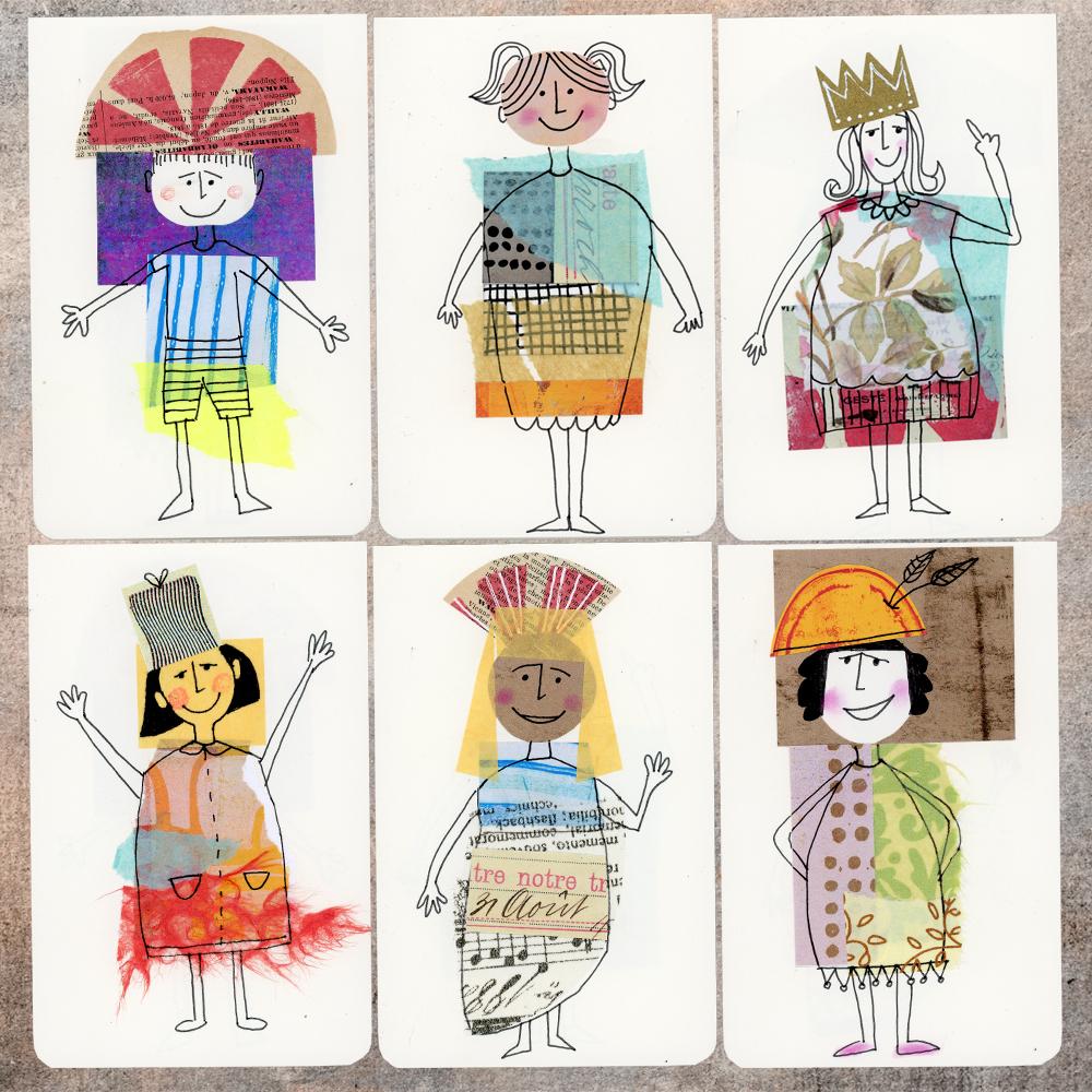 Cheerful Collage Characters - image 1 - student project