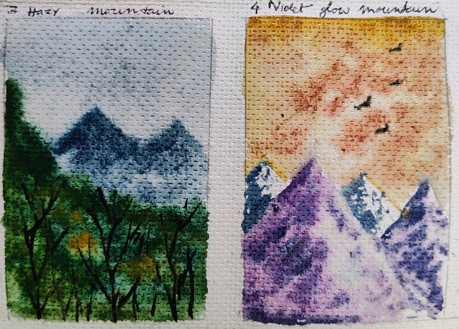 Watercolor mountains with Shanan - image 4 - student project