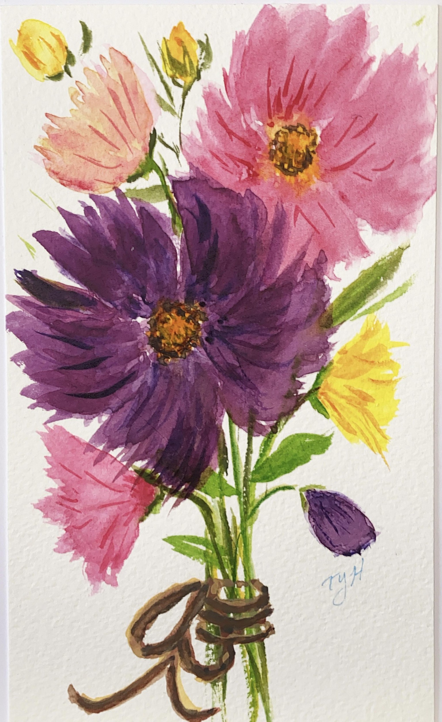 Pansies and cosmos - image 2 - student project
