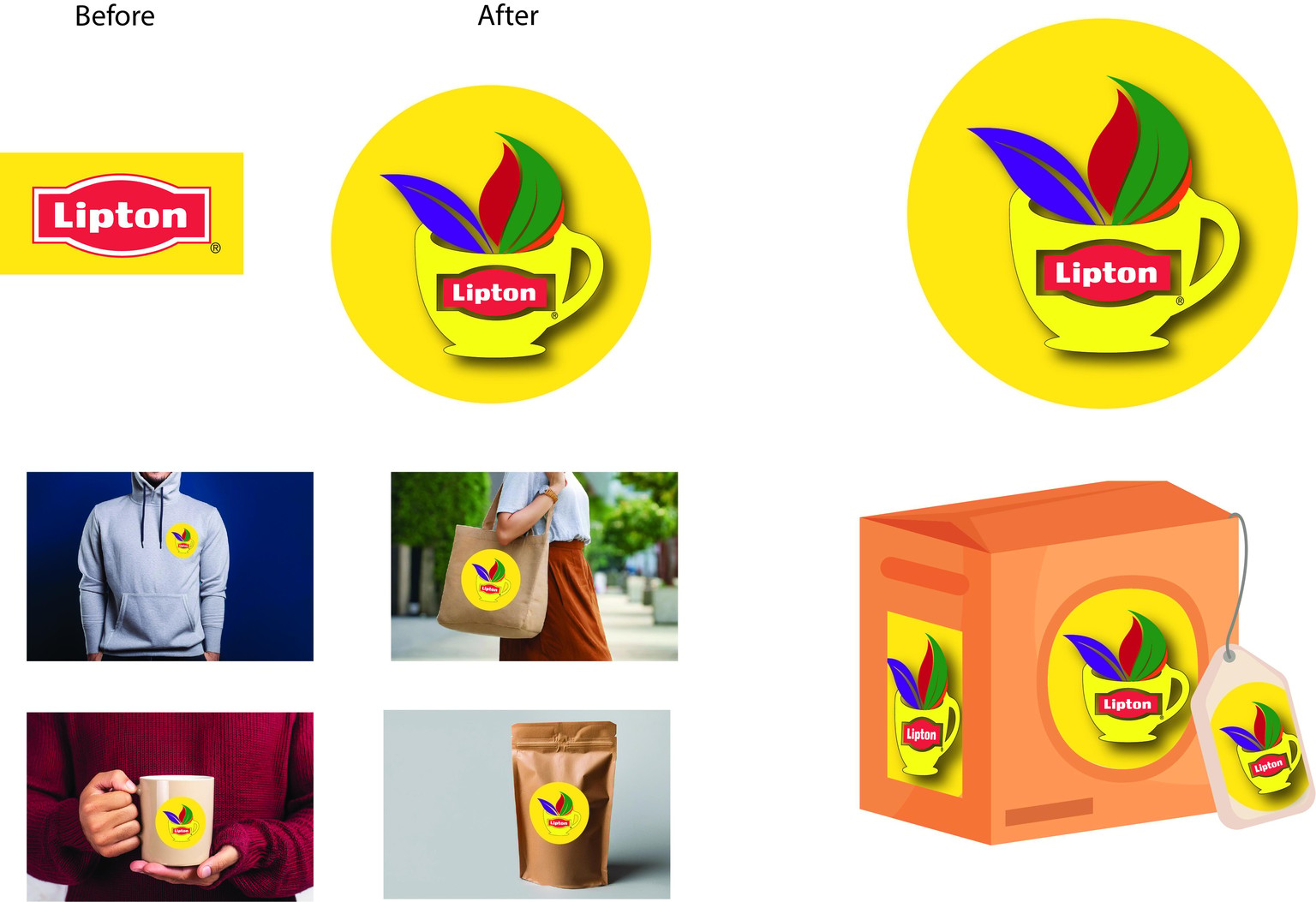 Tea brand logo revisited - image 1 - student project