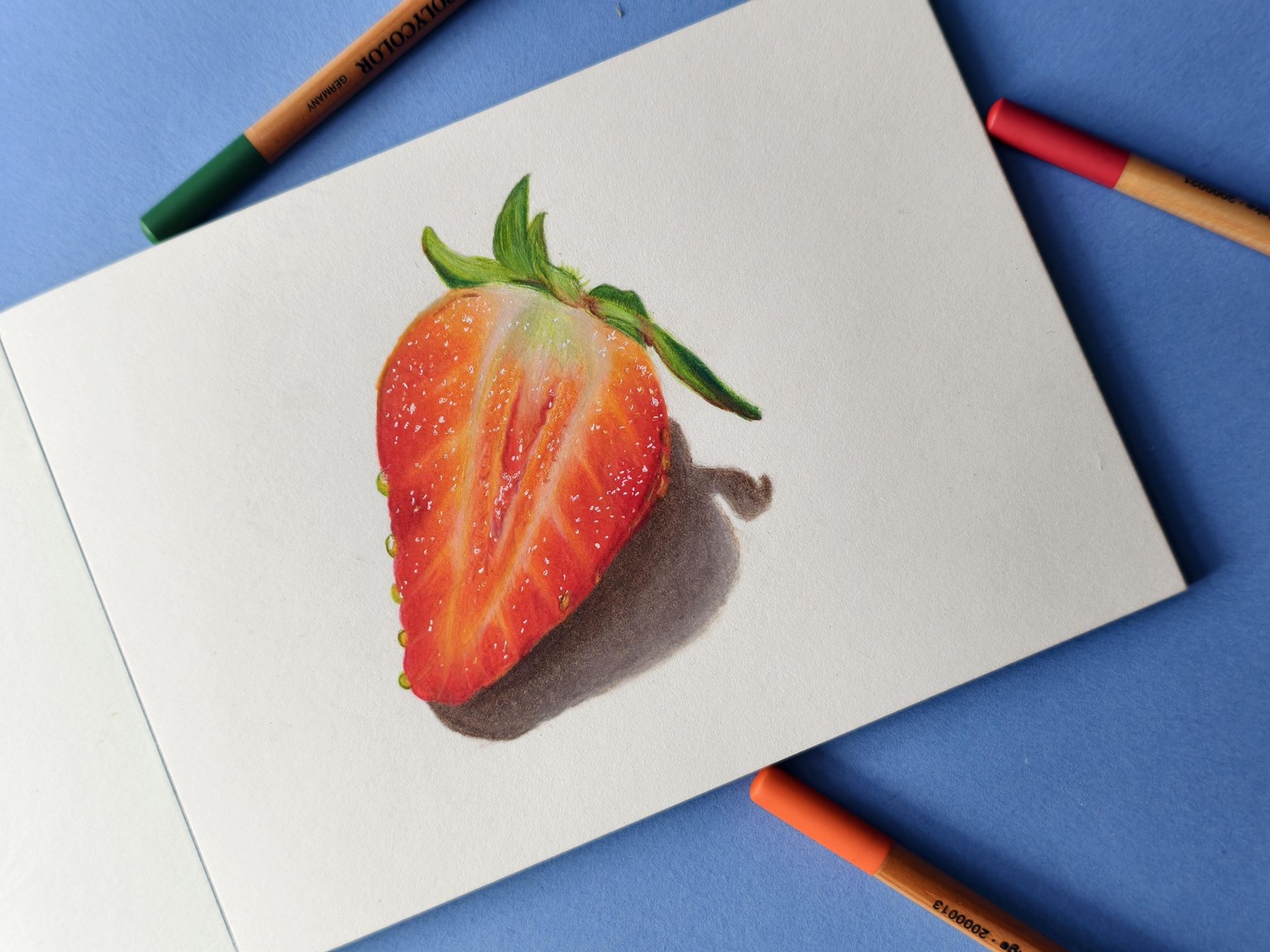 Strawberry Drawing with Colored Pencils Set of 12 - image 1 - student project