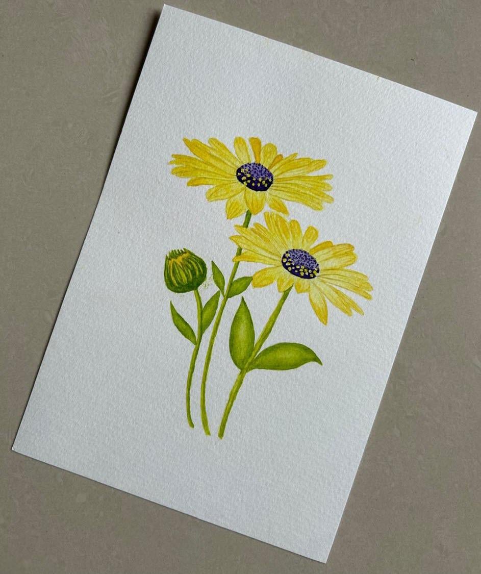Watercolor botanical painting - image 1 - student project