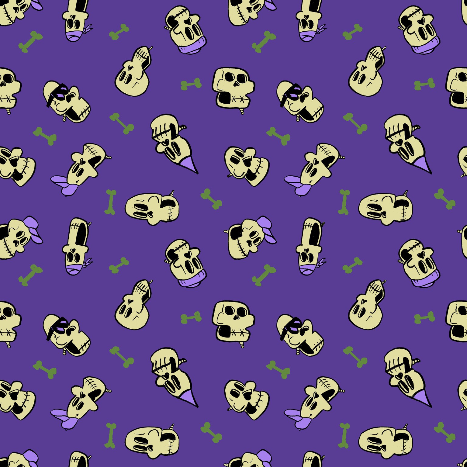 Skull Pattern - image 1 - student project