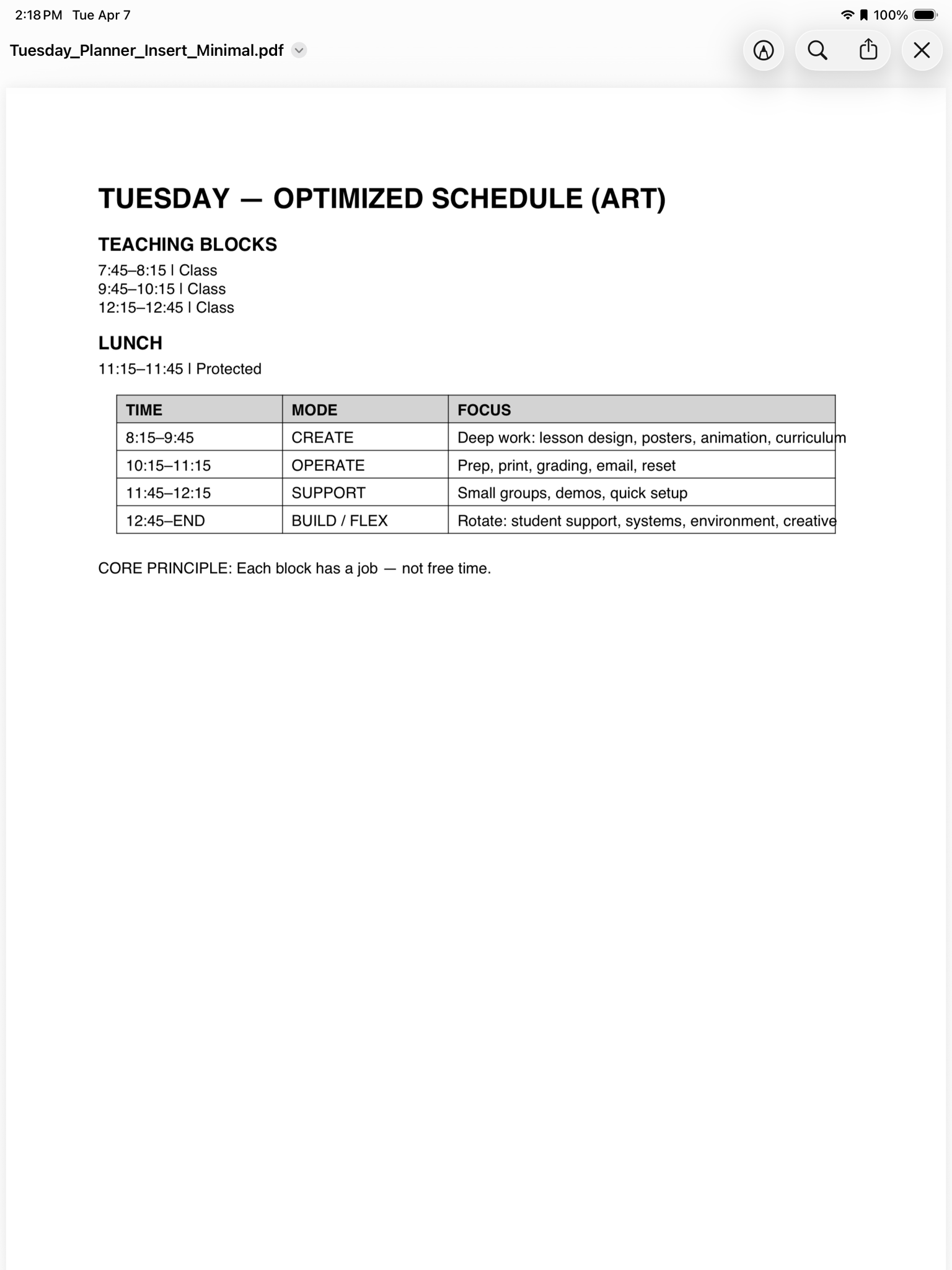 Schedule Manager - image 4 - student project