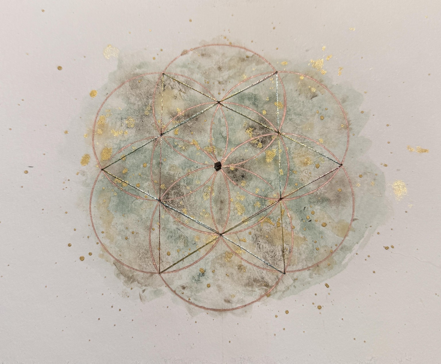 Seed of Life on watercolor background - image 1 - student project