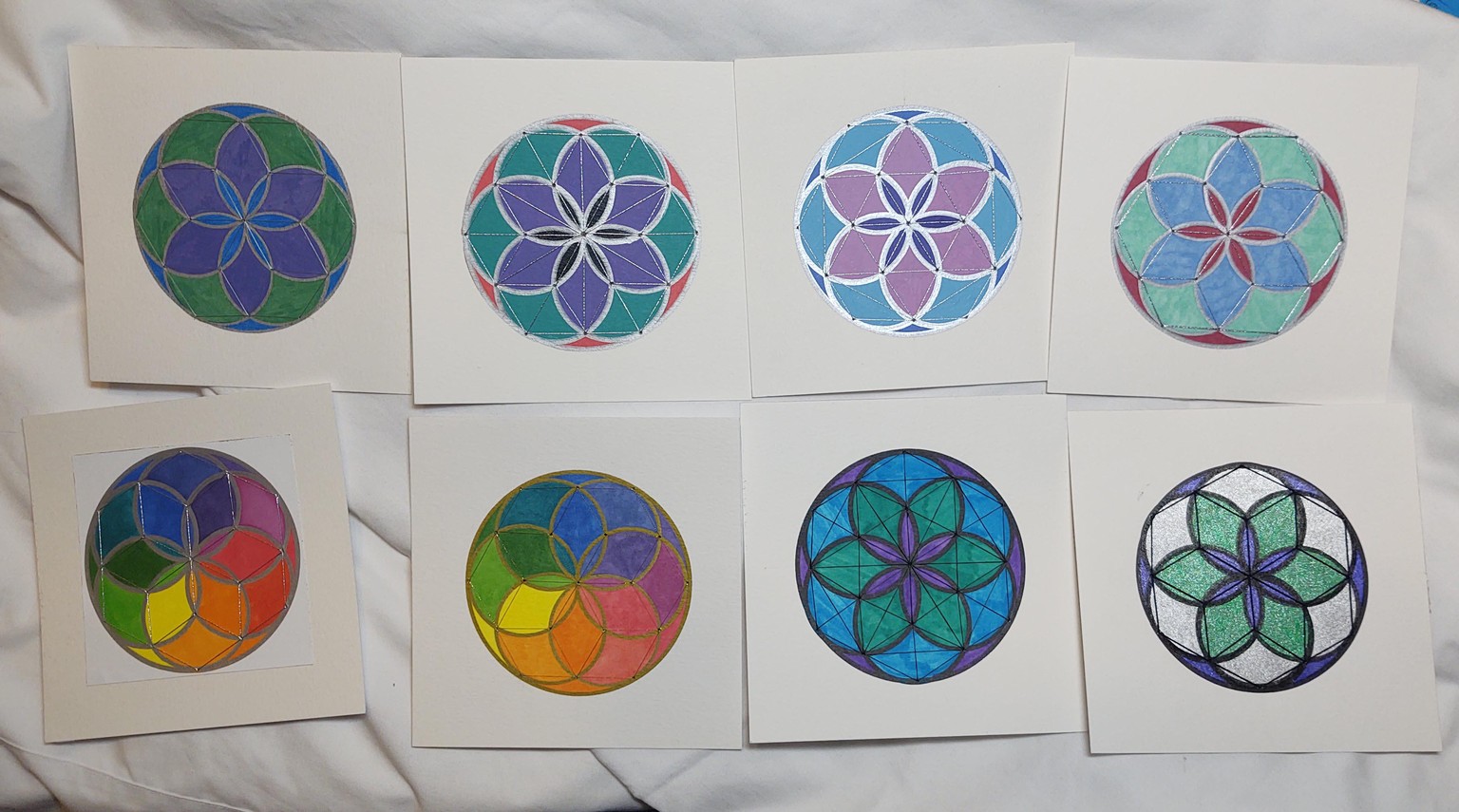 Paper Embroidery on Geometric Art - image 1 - student project