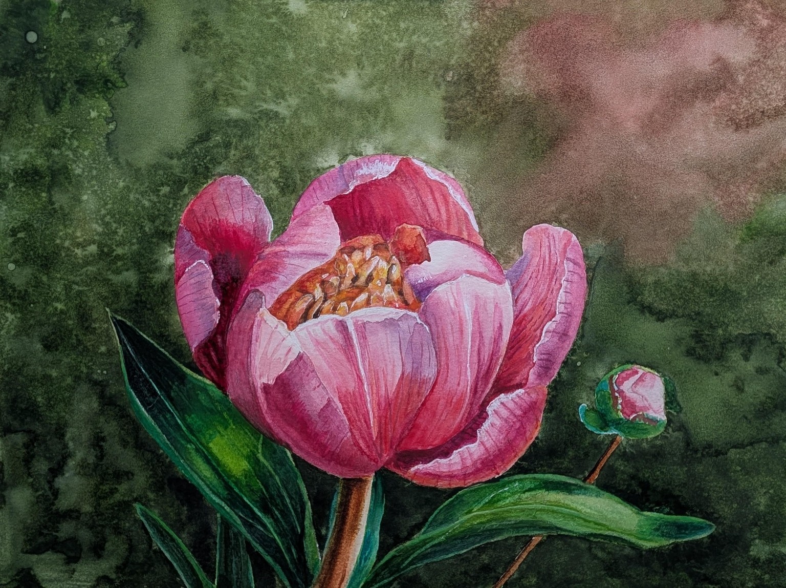 My First Watercolor Flower: Peony - image 1 - student project