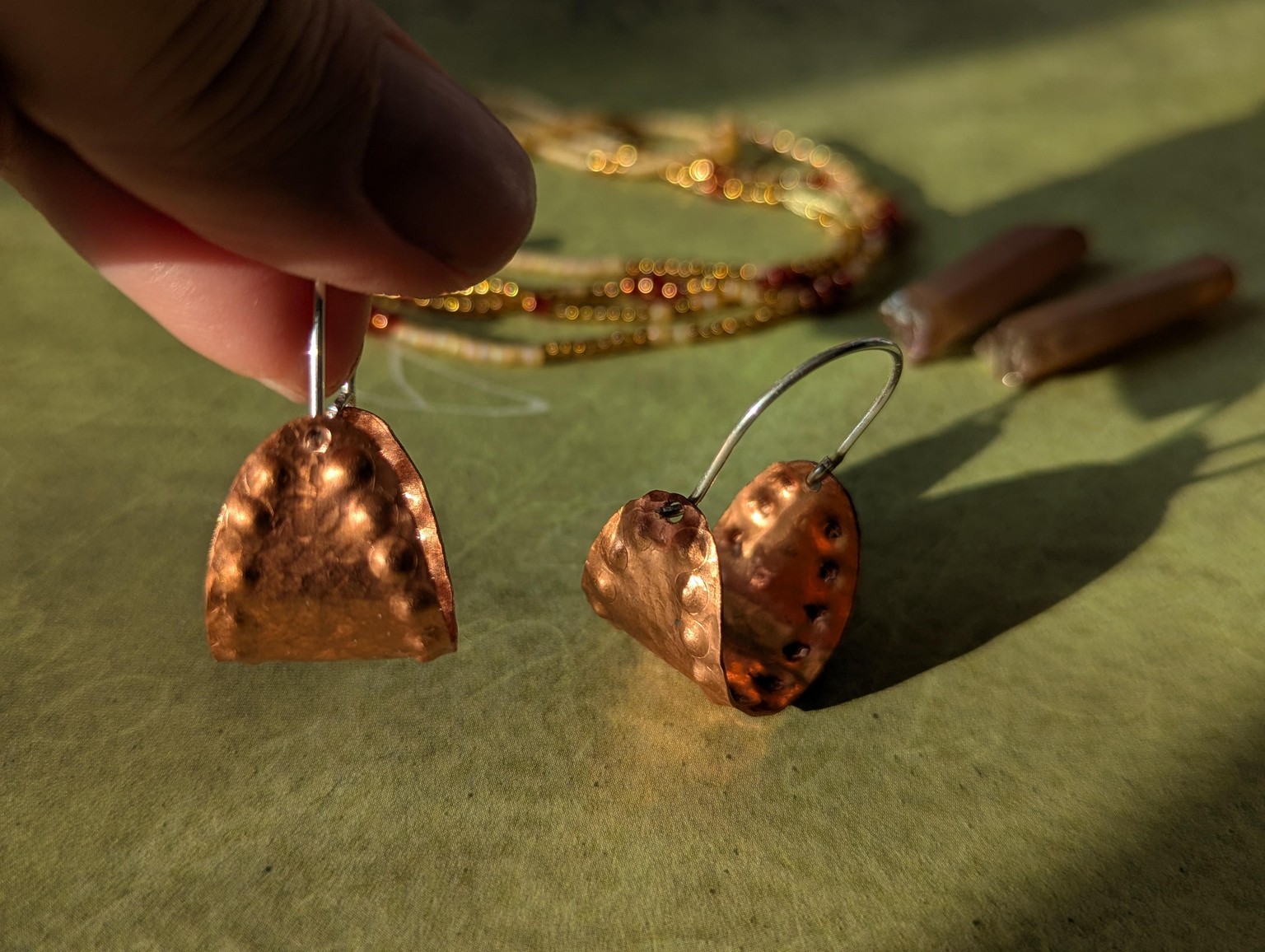 My first copper earrings - image 3 - student project