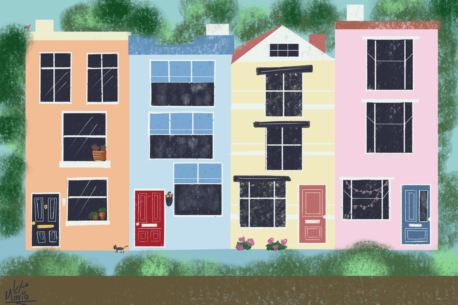 Colourful houses Bristol - image 2 - student project