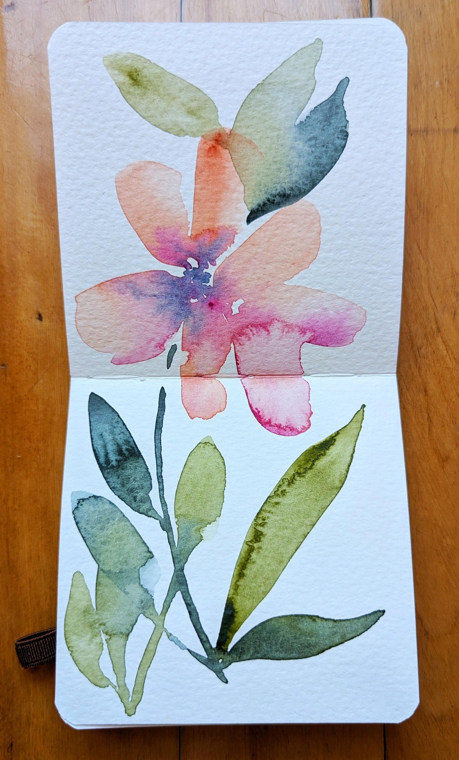 Loose Watercolour Florals and Leaves - image 3 - student project