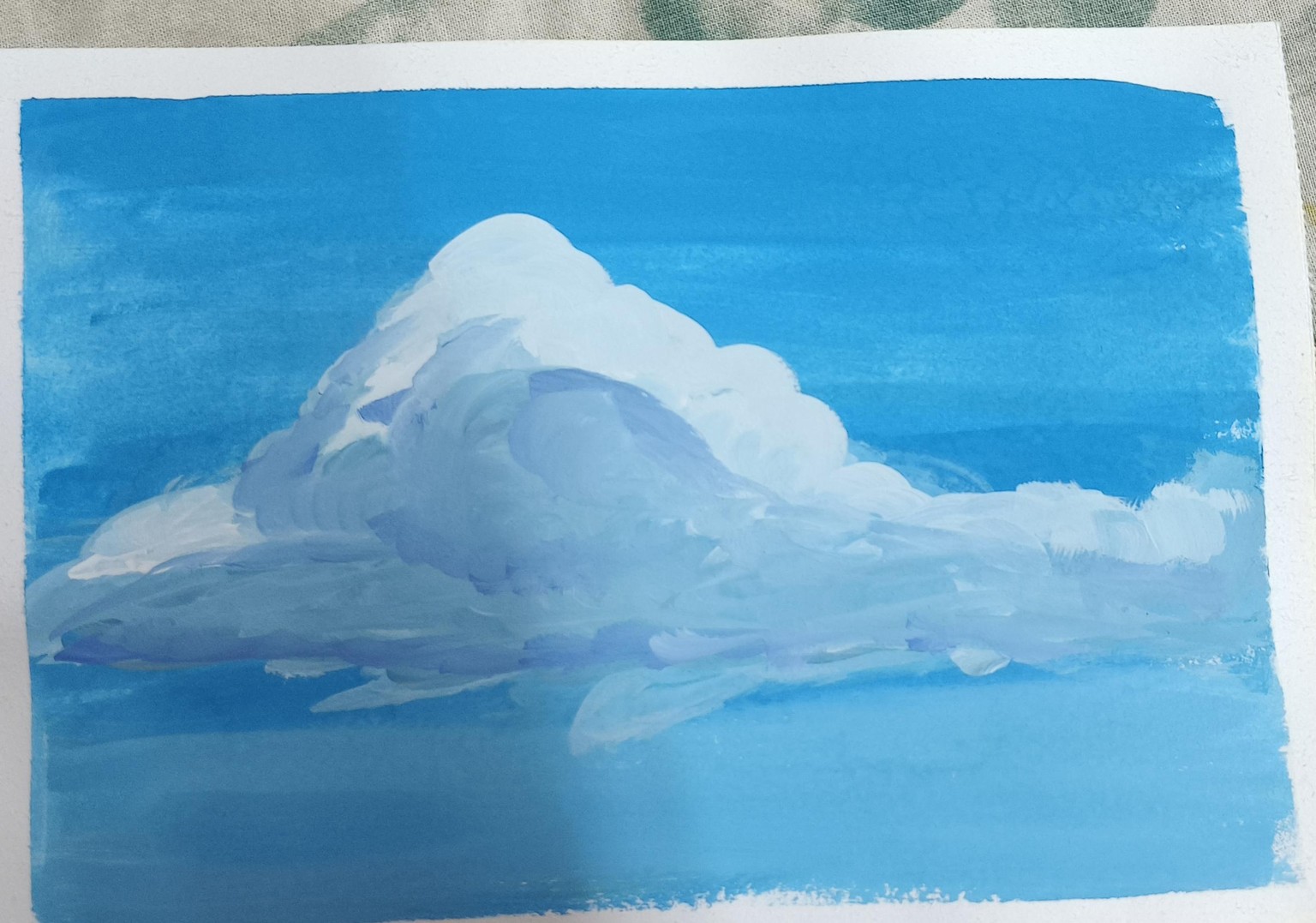 Gouache cloud painting - image 1 - student project