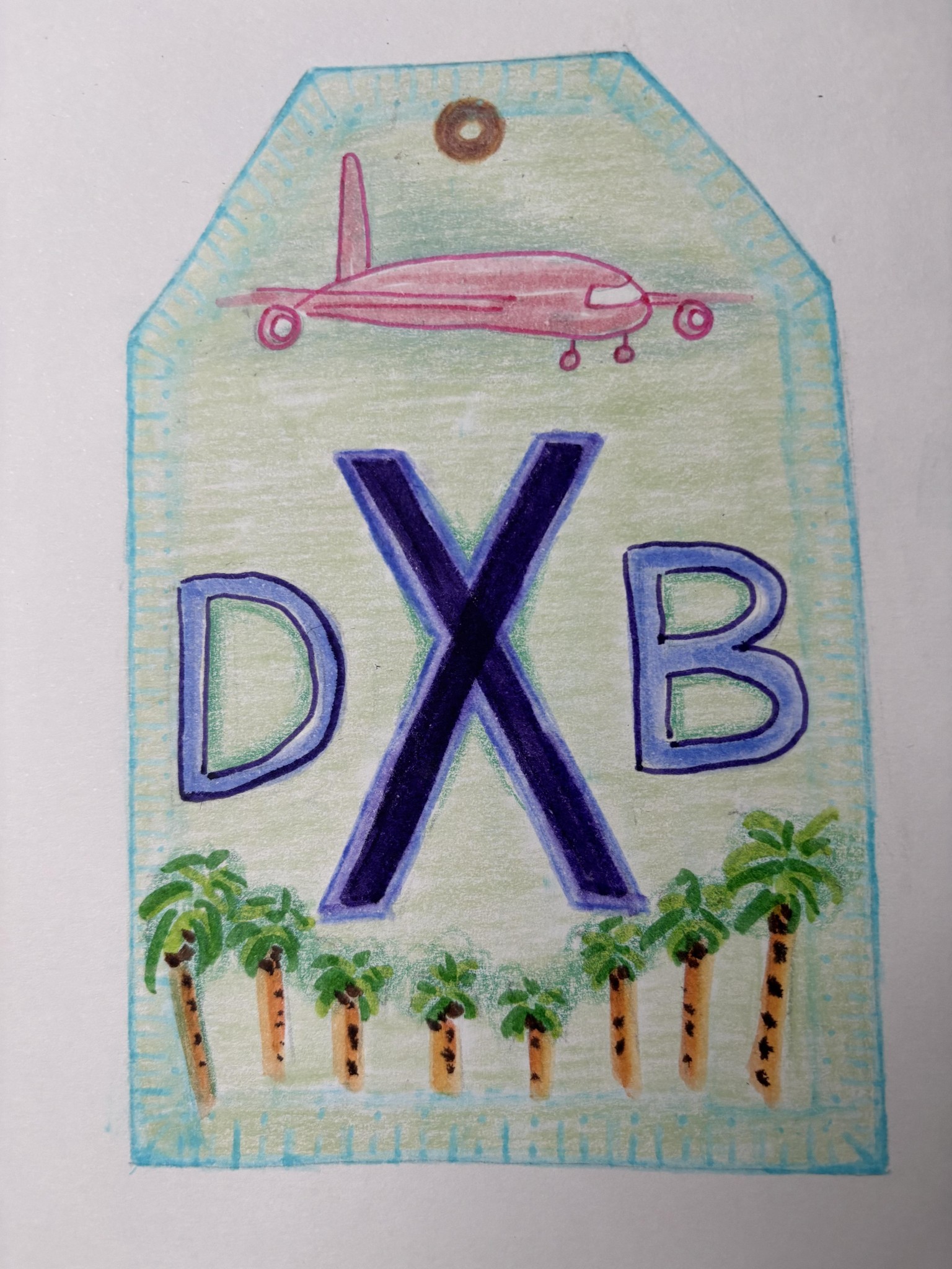 DXB luggage tag - image 1 - student project