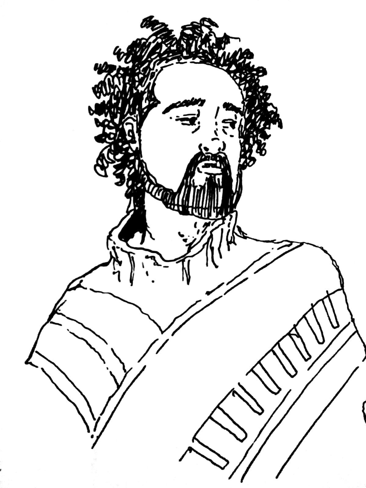 retrato a mano alzada de hombre - image 1 - student project