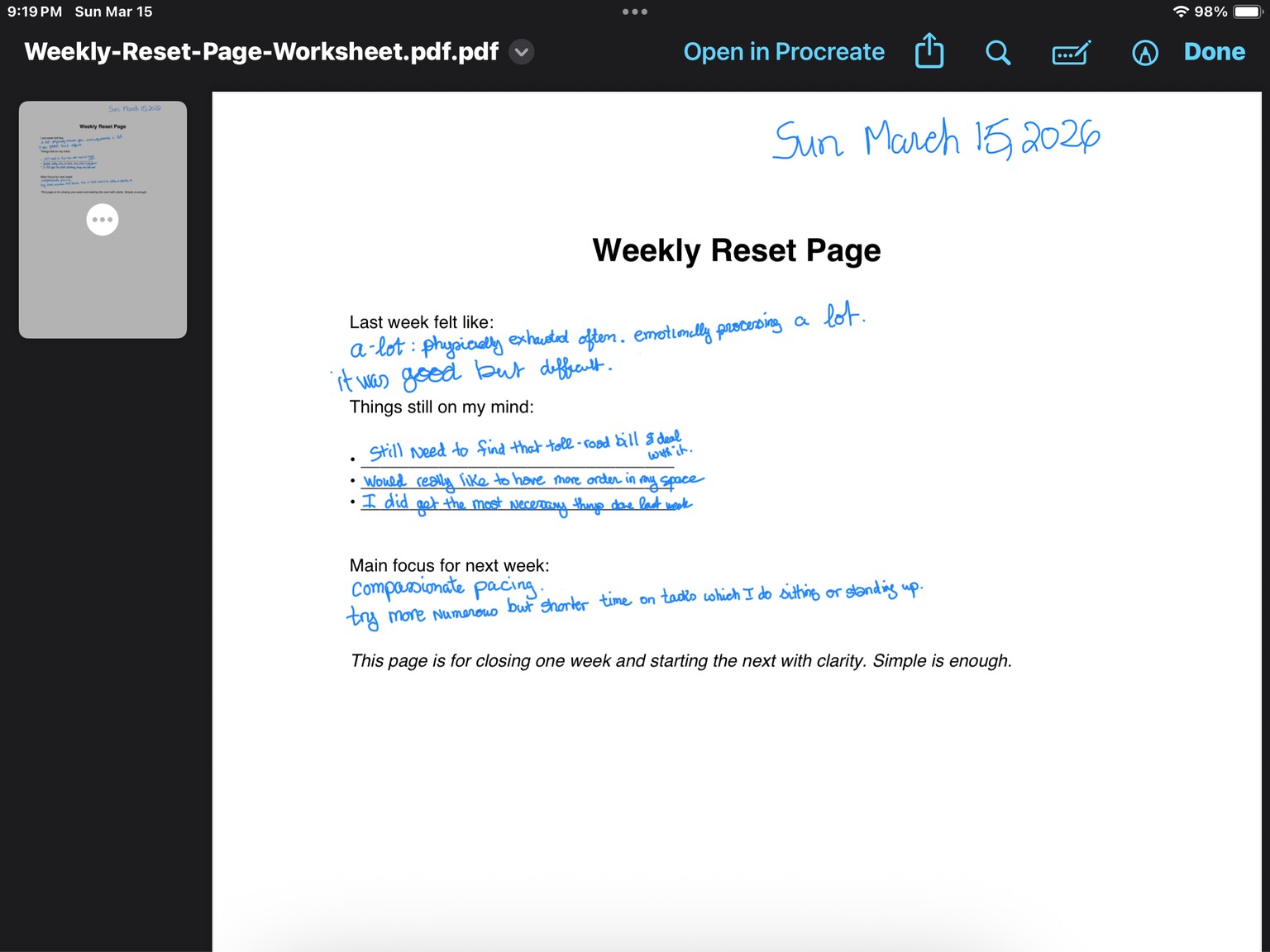 Weekly reset - image 1 - student project