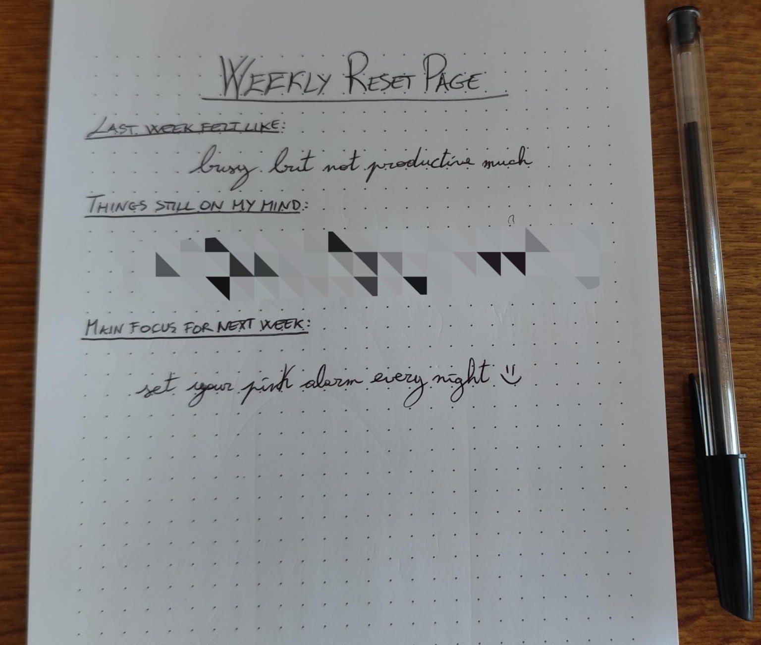 Weekly reset page🌸 - image 1 - student project