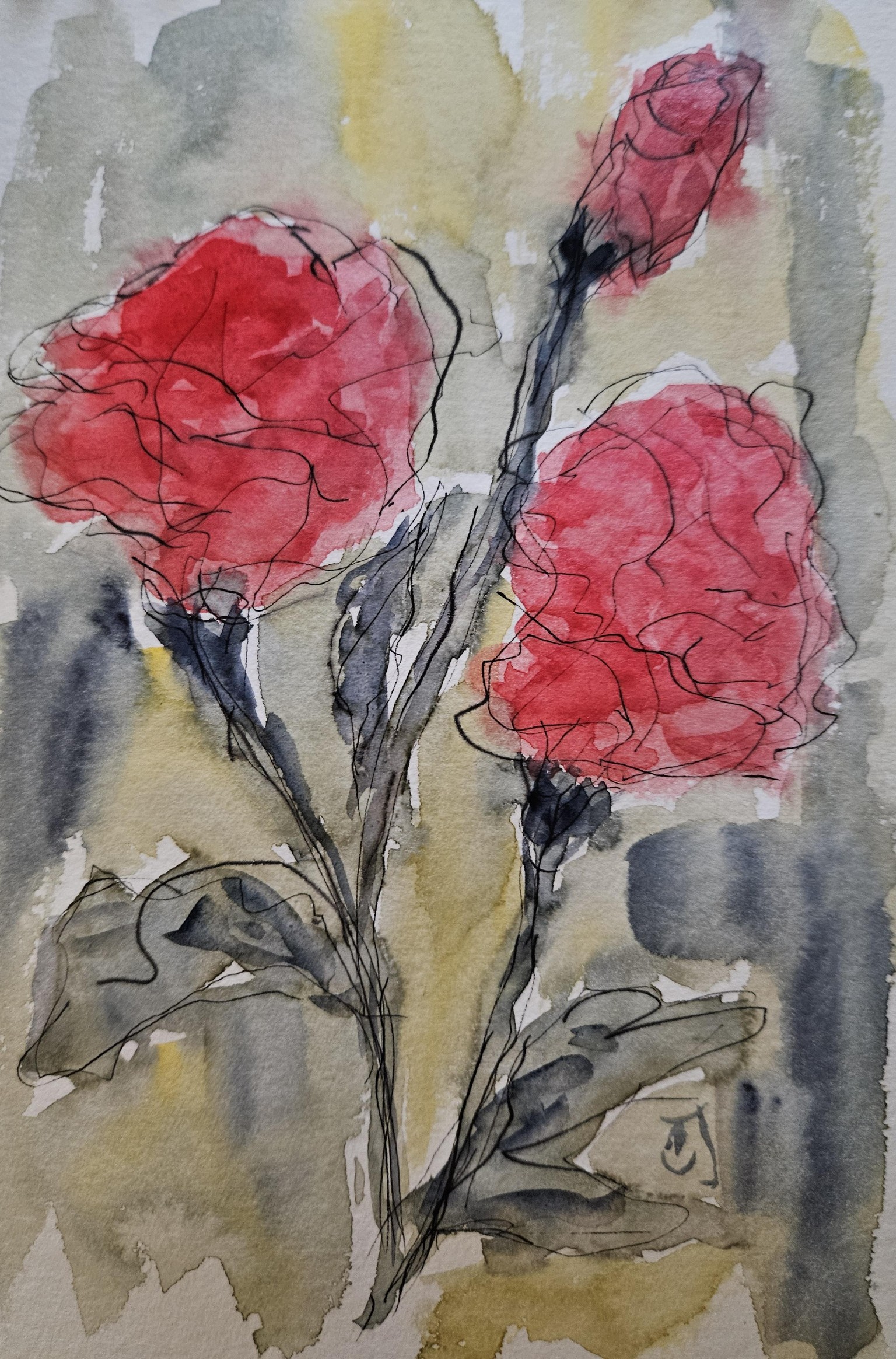 Loose w/c floral - image 1 - student project