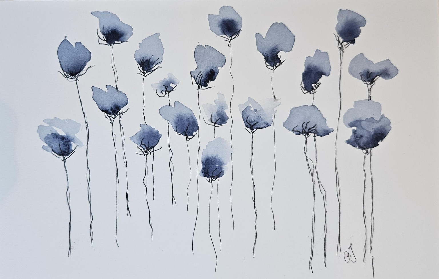 Botanical w/c and ink - image 2 - student project