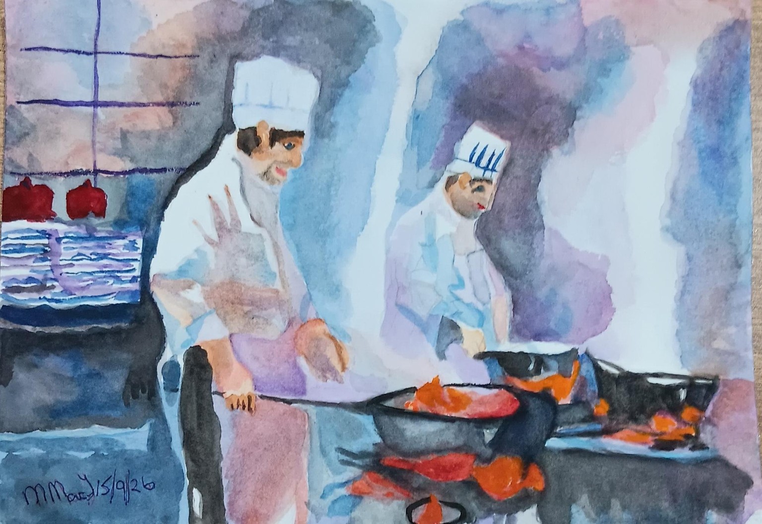 Second try of Will Elliston's Chefs.  Not as good as my first one. - image 1 - student project