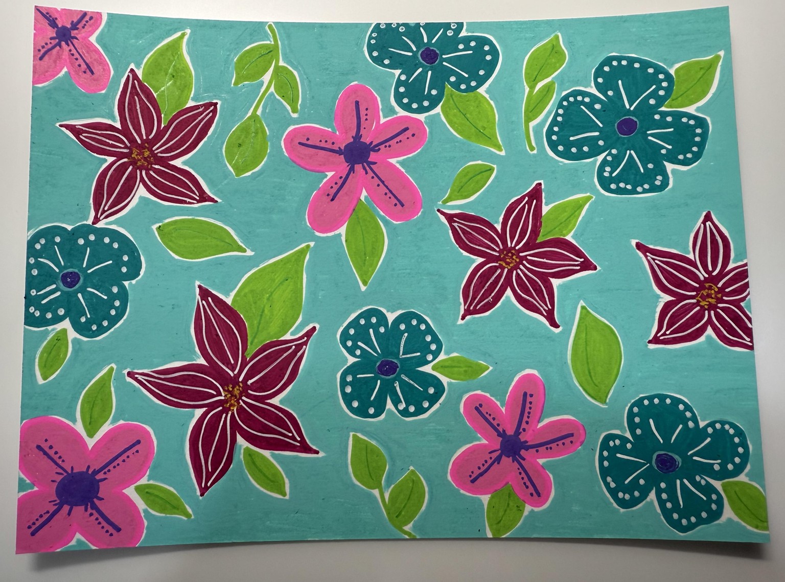 Posca Marker Floral - image 1 - student project