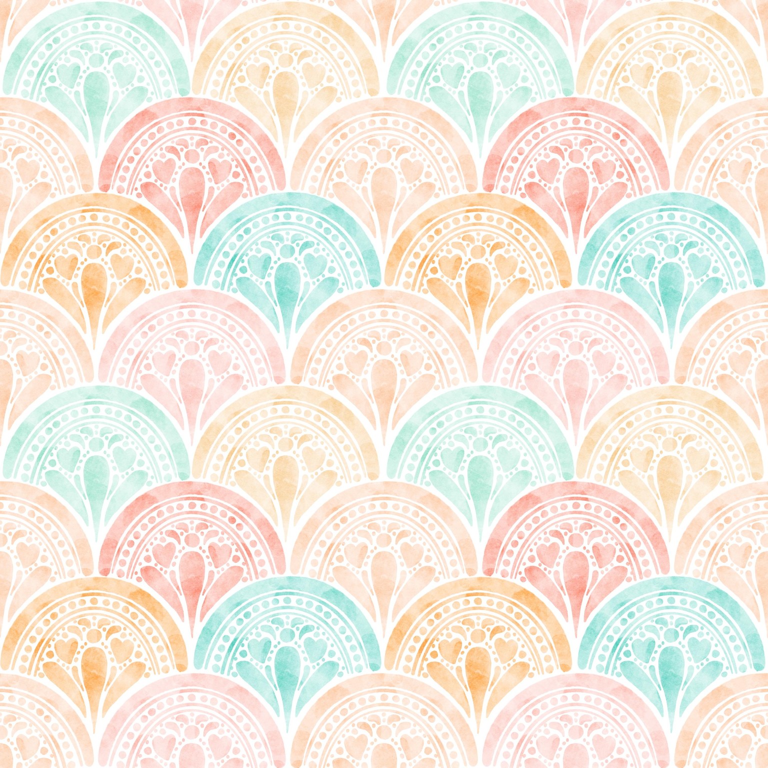 Different scallop Patterns in Procreate - image 2 - student project