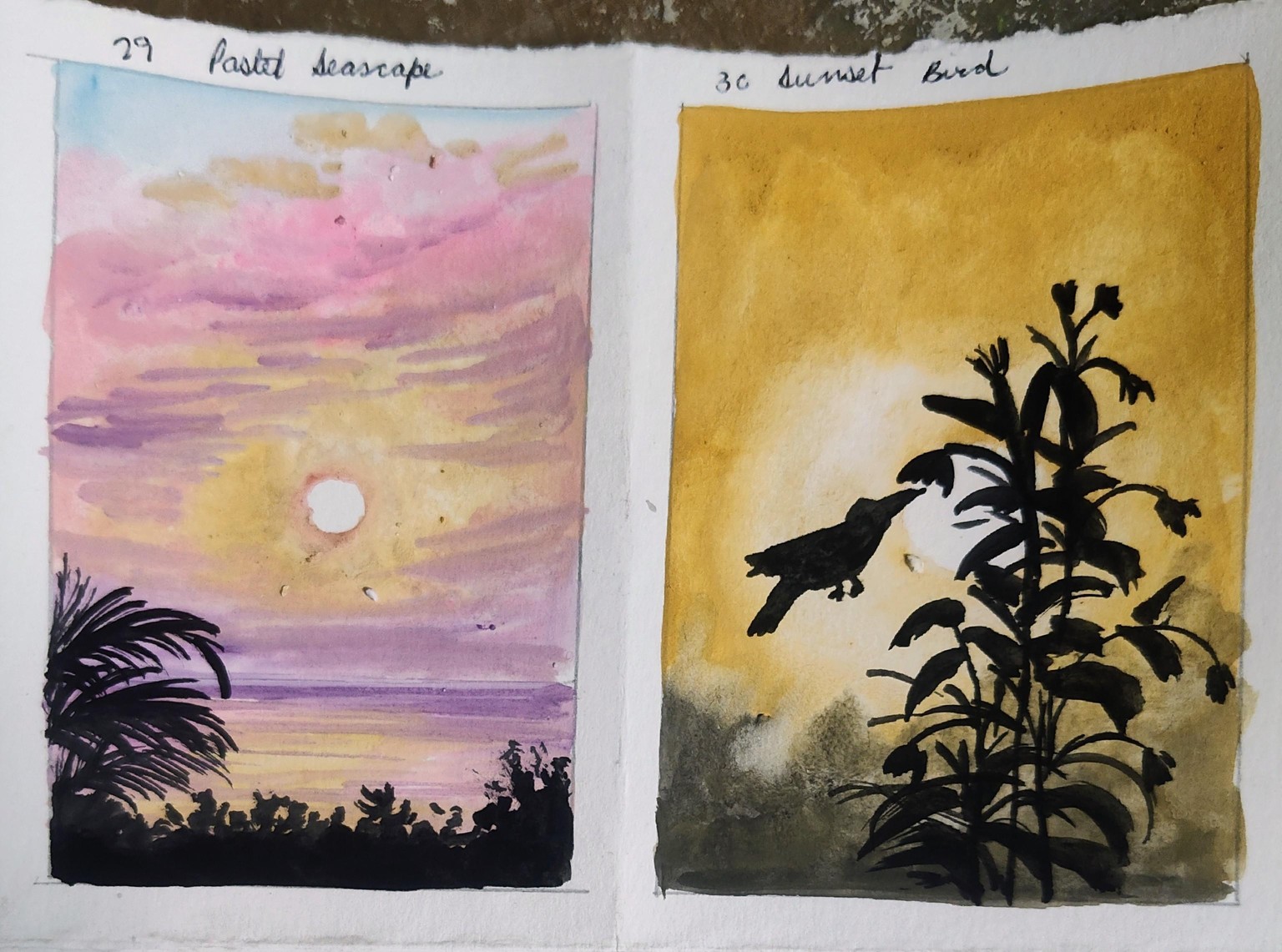 Mini gouache painting with Umashree - image 5 - student project