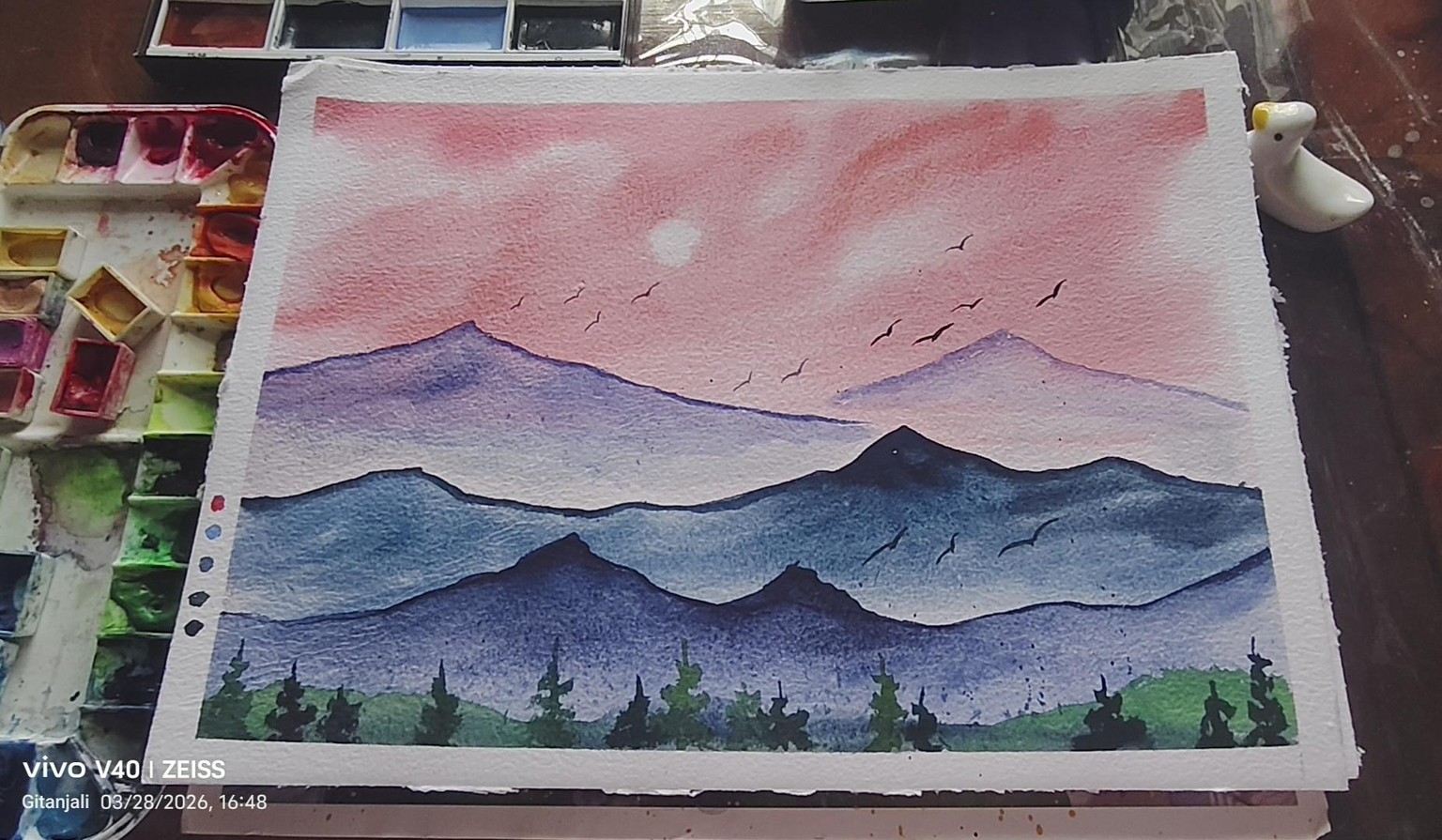 Mist peachy landscape - image 2 - student project